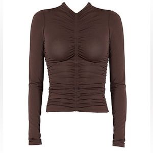 A.L.C. Ansel Ruched Long-Sleeve Top